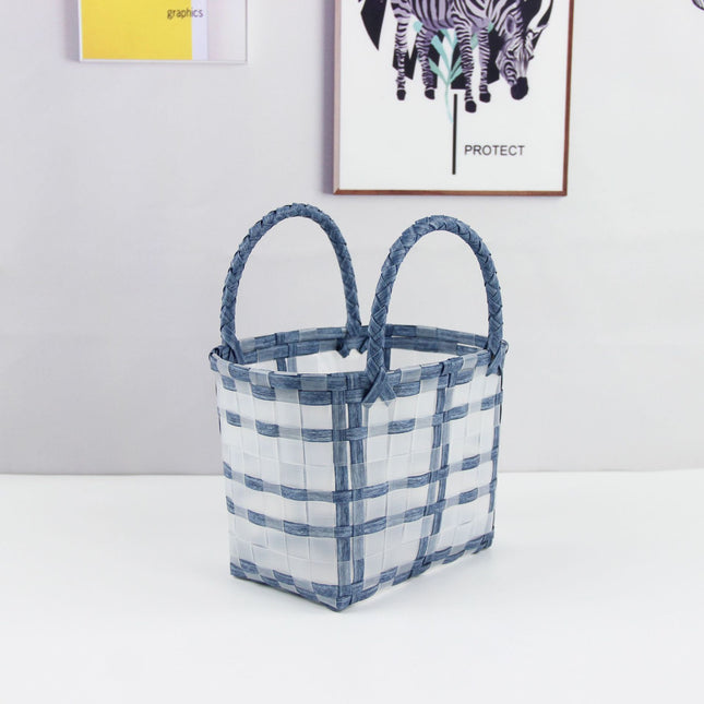 PVC Woven Jelly Basket Bag / Sac Panier Tressé Jelly PVC