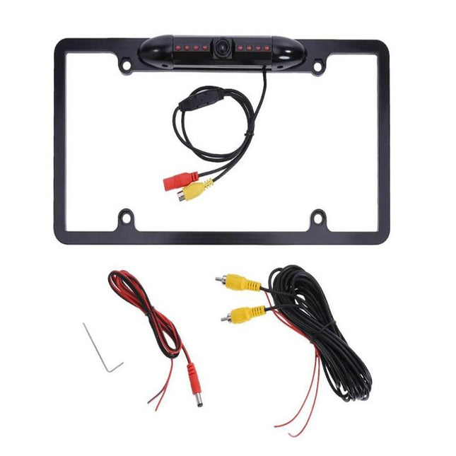Cross-Border Amazon Us License Plate Frame Reversing Rear View Camera License Plate Frame Infrared Light Night Vision Car Camera