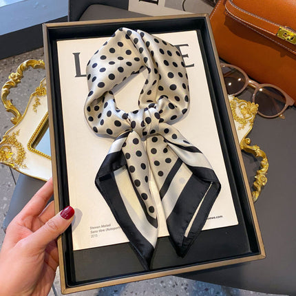 70cm Imitation Silk Square Scarf Fashion All-match Silk Scarf Professional Scarf Korean Style Neck Protection Scarf Decorative Small Square Scarf