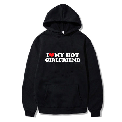 [Cross-border European Code] Divertente stampato I Love My Hot Hoodie