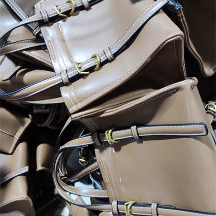 Z New Deep Brown Yellow Mini Handbag 2024 Autumn Work Commuter Shoulder Casual All-match Crossbody Bag