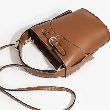 ZA home Spain cross-border women's bag 2025 tide new buckle portable bucket bag shoulder messenger bag a generation of hair