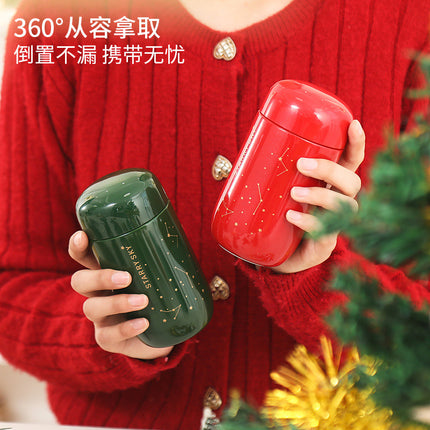 New Mini Portable letter starry Cup 304 stainless steel vacuum Cup fashion simple pocket Cup logo