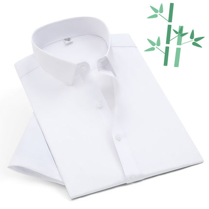 New Bamboo Fiber Men's Shirts, Men's Long-Sleeved Shirts, Business Work Clothes, No-Iron Women's Short-Sleeved Shirts, Women's Professional Shirts