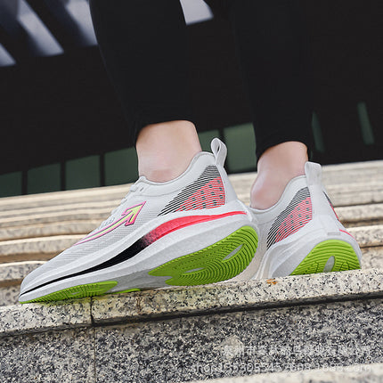 Uprun Cross-Border New Model 8.0 Couple's Ultra-Light Shock-Absorbing Running Shoes Popcorn Carbon Plate Men's Shoes Fly-Knit Sports Shoes