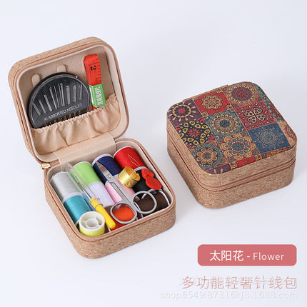High-grade antique household manual sewing box sewing bag sewing bag sewing a generation of hair sewing box needle portable sewing box