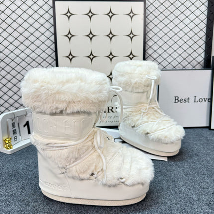 Celebrity Style Thick-Soled Colorful Moon Boots 2025 Winter New Long Ski Boots Warm Anti-Ski Boots for Women