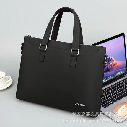 New Men's portable office bag Oxford cloth briefcase casual file bag shoulder messenger computer bag