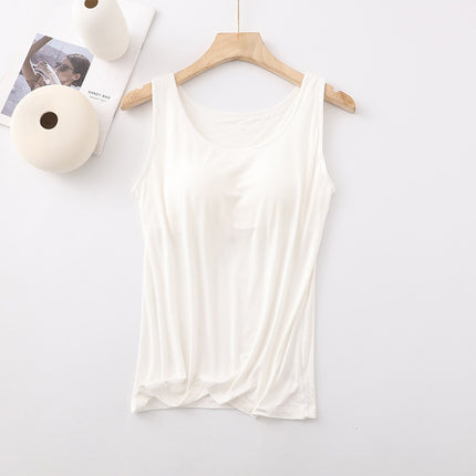 Modal with chest pad Vest Women's condole belt without steel ring BRA-T Cup one-piece slim underwear base shirt wholesale