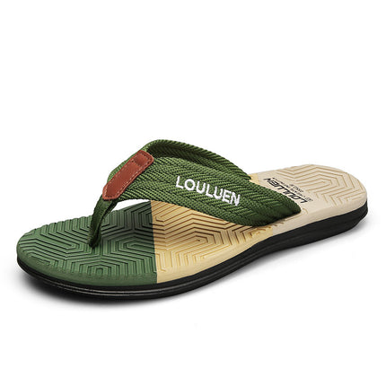 Braided Shoelace Flip-Flops for Men, Summer Outdoor Wear, 2025 New Trendy Soft-Soled Thick-Soled Outdoor Beach Flip-Flops
