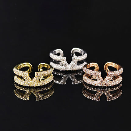 Amazon Light Luxury European and American Style Opening Adjustable Ring Female Niche Classic Design R8412