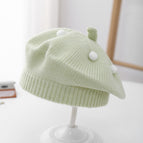Small white ball beret-fruit green / 3-48 months