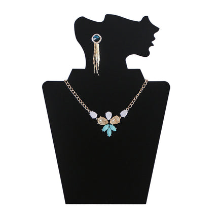 Side flannelette jewelry display rack necklace earrings display board Jewelry pendant rack jewelry rack display props
