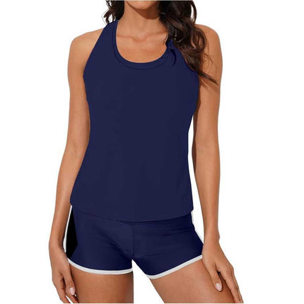 Cross-border Sports Three-piece Split Swimsuit Women's Belt Sports Bra and Boxers Swimwear Foreign Trade Amazon Explosions