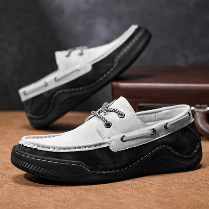 Spring and Summer New Products, Foreign Trade Aliexpress Popular Large Size Men's Shoes, Genuine Leather Casual Non-Slip Men's Slip-On Shoes