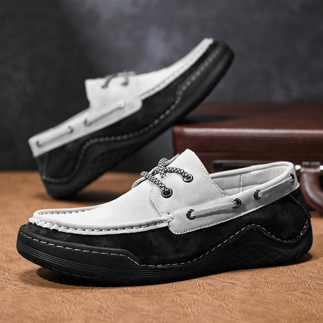 Spring and Summer New Products, Foreign Trade Aliexpress Popular Large Size Men's Shoes, Genuine Leather Casual Non-Slip Men's Slip-On Shoes