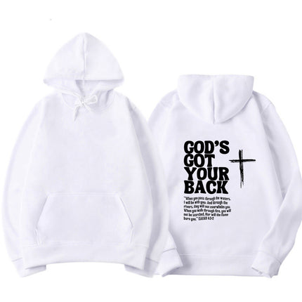 Foreign Trade Cross-Border Independent Station Women's Hooded Sweatshirt Hoodie with Letter Print on the Back Oversized Hoodie