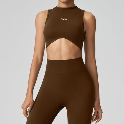 Juman Yoga Sports Suit Women's Two-Piece Shockproof Gathering High-End Casual Running Quick-Dry Sports Suit