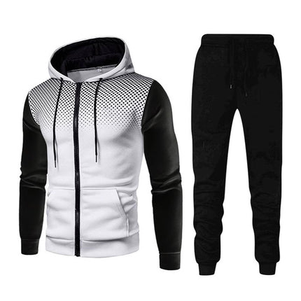 Men's Sweatshirt and Pants Set Cross-Border Amazon Foreign Trade Sports Fitness Men's Autumn and Winter Sweatshirt and Sweatpants Set