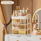 Three-layer storage box [cream]]