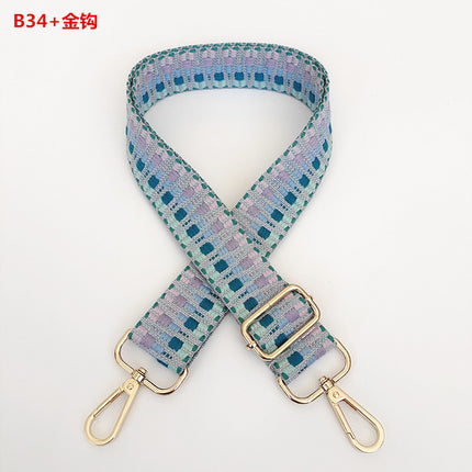 New Shoulder Strap Accessories Woven Strap for Women's Bags Wide Shoulder Strap Single Shoulder Crossbody Extended Strap Adjustable Bag Strap Embroidery Color Contrast