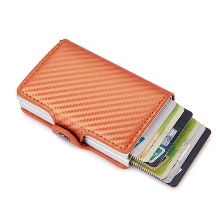 Carbon Fiber Metal Wallet Men's Automatic Pop-Up Card Holder Wallet Export Men's Wallet Wholesale Men Wallet