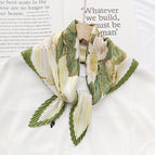L024-401-02 grass green / 70cm wrinkled square towel