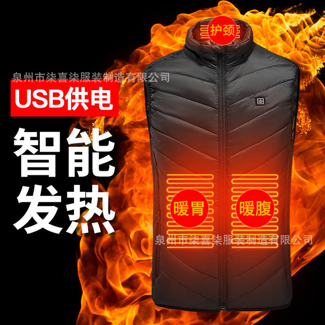 Cross-border vest heating smart vest vest graphene heating three-gear temperature control cold-proof zone 8 smart heating clothes