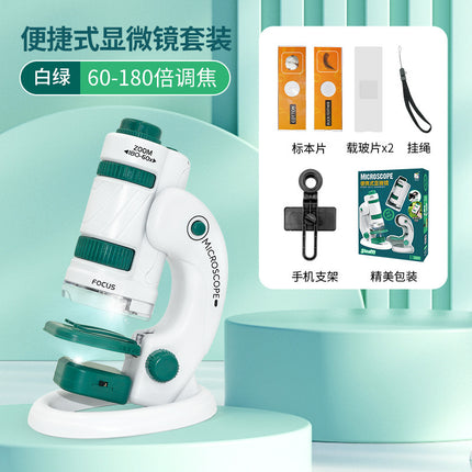Cross-border Children's Microscope Can See Bacteria Primary and Secondary School Students Gifts Handheld Portable Outdoor Observation Toys
