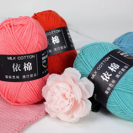 4-Ply Yarn, Four-Strand Milk Cotton Yarn, Milk Cotton Yarn Ball, Baby Fine Combed Cotton Yarn, Cotton Spinning Yarn Material Pack Wholesale