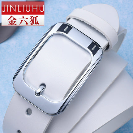 Extended Men's Leather Belt with Pin Buckle, Fashionable Versatile Wide Waist Belt, Designer Niche Black Korean Style Casual
