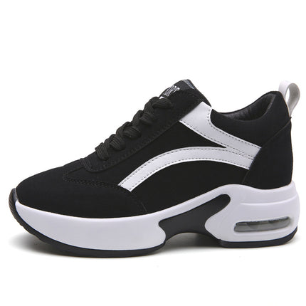 Special Price Height Increasing Women's Shoes 2024 Spring and Autumn New Korean-style All-match Slimming Sports Travel Leisure Wedge White Shoes