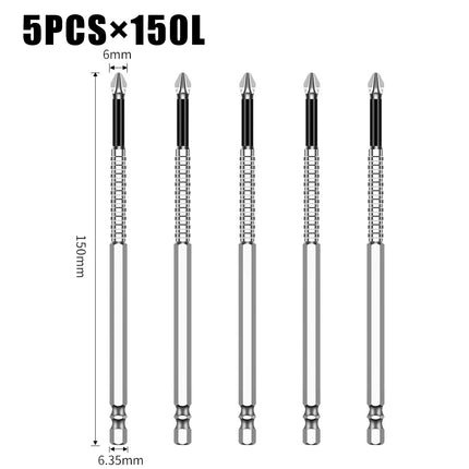 K5 Anti-Slip Bit S2 Magnetic 5A Black Anti-Slip Cross Bit Hand Electric Drill Electric Screwdriver High Hardness