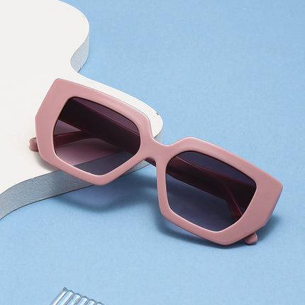Cross-border Polygon Large Frame European and American Hot Girls Photo Shown Face Small Sunshade Sunglasses Simple Fashion Hip Hop Sunglasses Trendy