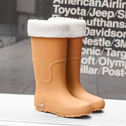 High-Top Women's Rain Boots, Spring & Fall Rain Boots, Women's High-Top Waterproof Shoes, Outdoor Work Non-Slip Waterproof Rubber Shoes, Women's Shoes