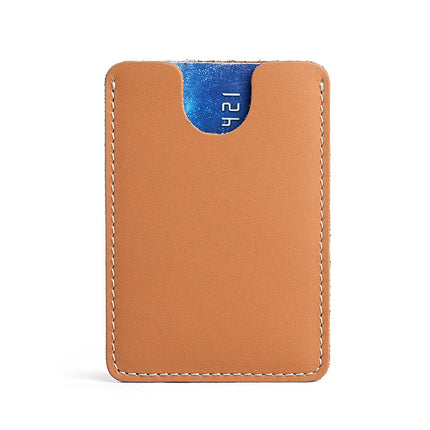 Full Top Layer Cowhide Card Holder Men's and Women's Mini Genuine Leather Card Holder Lightweight Soft Leather Credit Card Card Holder Protective Cover