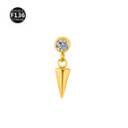 Teeth m0.9 / Tapered pendant gold (head only)