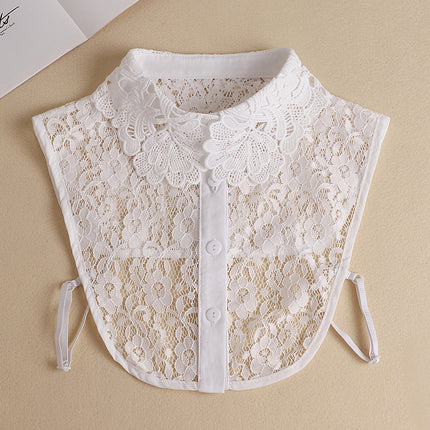 Fake Collar Women's All-match Fake Collar Shirt Decorative Collar Ruffled Fake Collar White Shirt Autumn and Winter with Sweater Decorative Collar