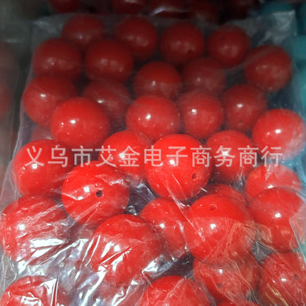30mm solid color acrylic beads 25mm smooth translucent popular necklace key chain clothing headdress pendant