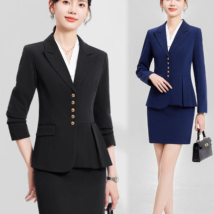 Suit suit Women's Autumn Korean Style Temperament Professional Jewelry Store Sales Office Front Desk Guide Work Clothes Work Suit