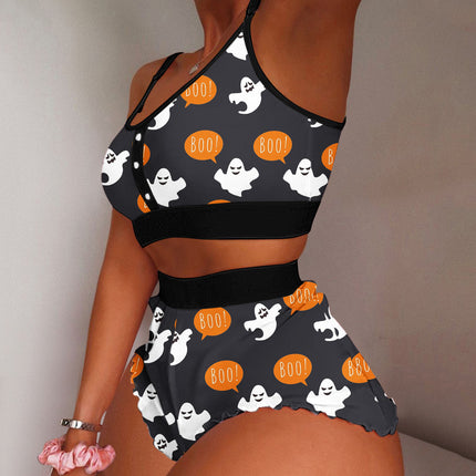 European and American Foreign Trade Cross-Border Sales Strawberry Print Camisole Two-Piece Loungewear Sweet Pajamas Stylish Sweet Style