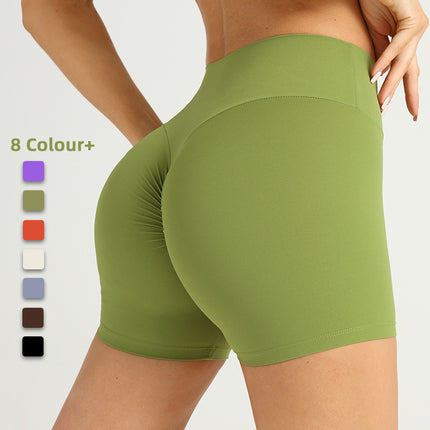 Explosive Sports Yoga Shorts Women's Cross-border European and American High Waist Peach Hip Three-point Shorts Outdoor Slimming Yoga Pants