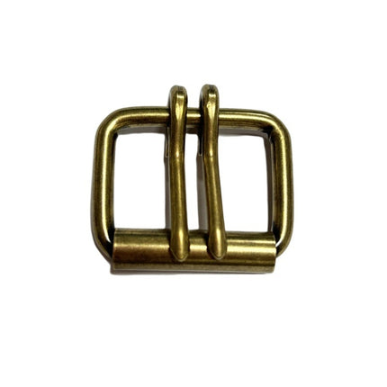 Factory Belt Double Needle Copper Buckle Square Mouth Iron Pin Buckle Roller Buckle Clothing Luggage Hardware Wholesale Belt Buckle