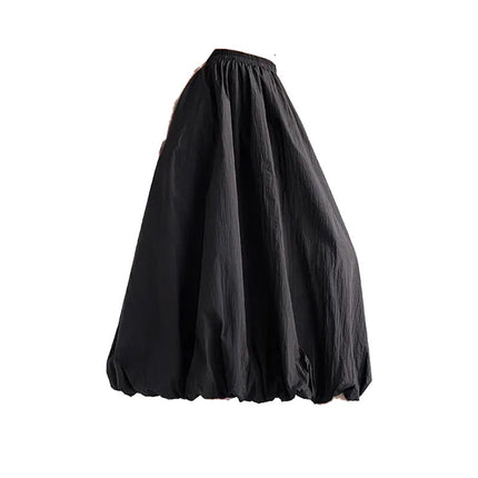 Dipai Flower Bud Skirt Nine-Point Tutu Skirt Summer Mid-Length Commuter Skirt Long Drapey High Waist Loose
