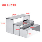 Mirror silver three-piece set
