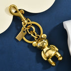 Gilt bear keychain