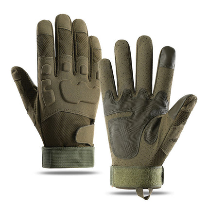 Tactical Gloves Men's Outdoor Sports Rock Climbing Training Military Fan Riding Motorcycle Full Finger Touch Screen Protection Non-slip and Durable