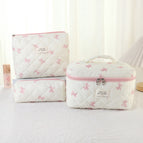 White background powder bow / small size Pencil Case