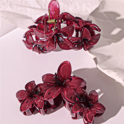 Cross-border hair accessories new European and American three-flower egg flower ball head grip clip color transparent cute grip clip female temperament