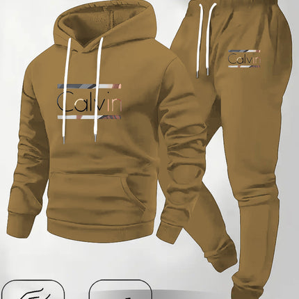 2025 Men's Clothing Cross-Border European and American New Men's Hooded Sweatshirt Autumn and Winter Fashion Fleece 250g Hoodie